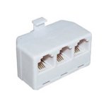 ADAPTOR ΤΗΛΕΦΩΝΙΚΟ 6P4C ΑΡΣΕΝΙΚΟ ΣΕ 3 ΘΗΛΥΚΑ COMP