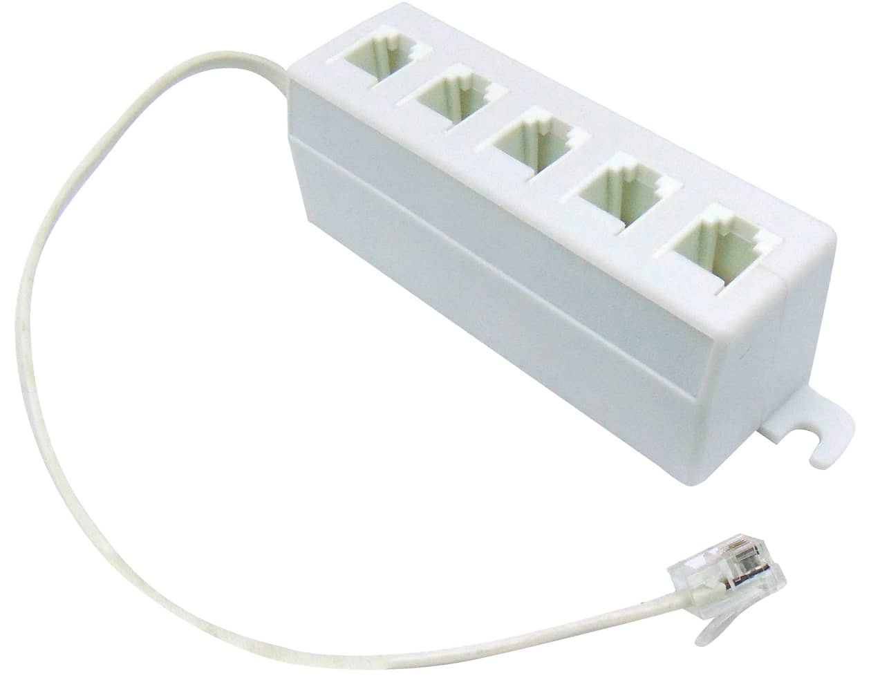 01.074.0010 ADAPTOR ΤΗΛΕΦΩΝΙΚΟ 6P4C ΑΡΣΕΝΙΚΟ ΣΕ 5 ΘΗΛΥΚΑ ΜΕ ΚΑΛΩΔΙΟ 25cm COMP - Image 1