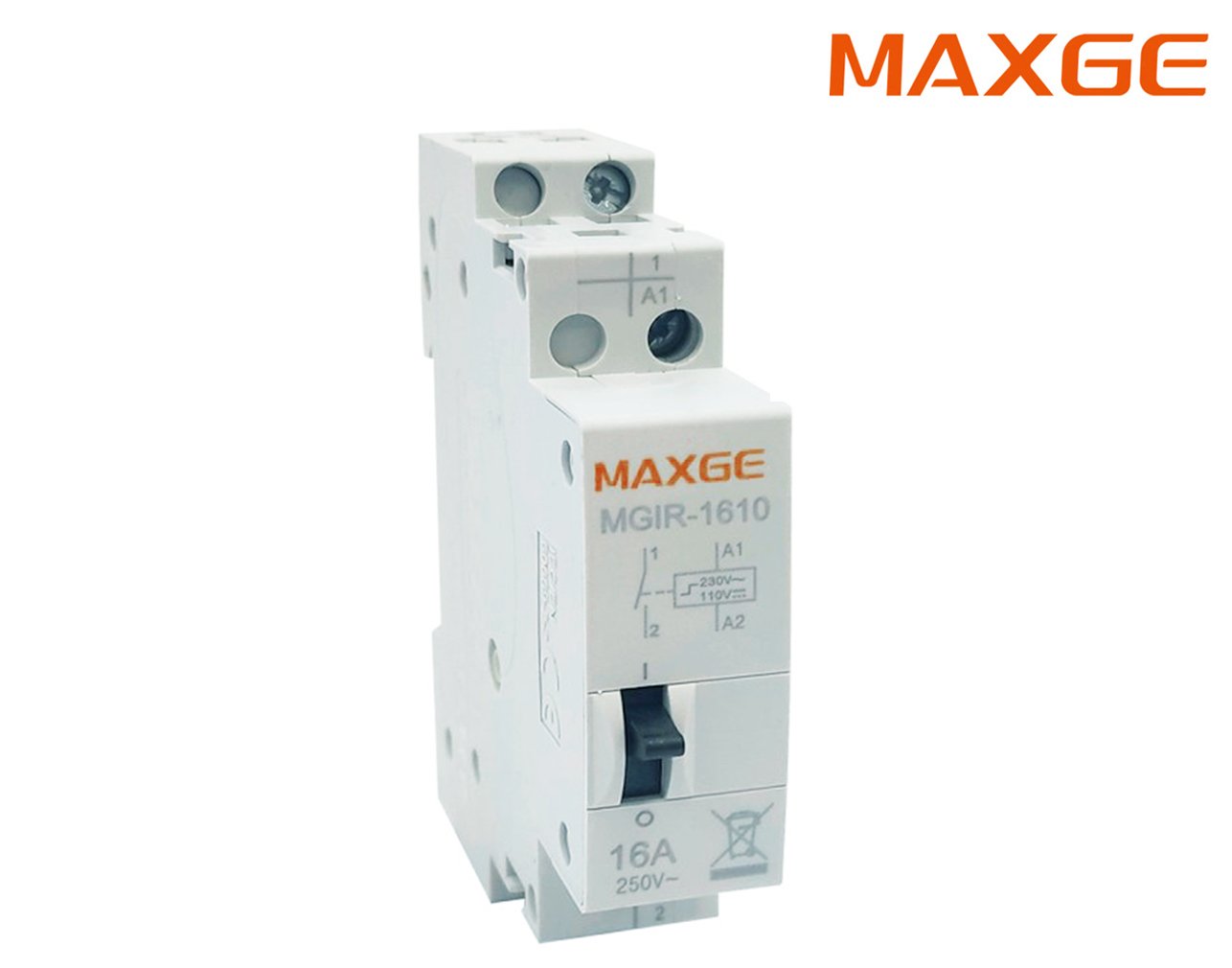 01.077.0804 RELAY ΚΑΣΤΑΝΙΑΣ ΡΑΓΑΣ 1NO 230VAC/110VDC 16A MGIR MAXGE - Image 1