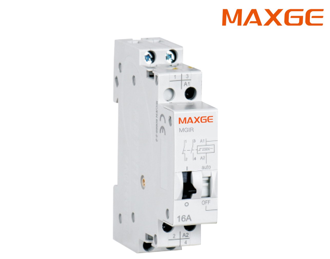 01.077.0807 RELAY ΚΑΣΤΑΝΙΑΣ ΡΑΓΑΣ 2NO 230VAC/110VDC 16A MGIR MAXGE - Image 1