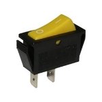 ΔΙΑΚΟΠΤΗΣ ROCKER ΜΕΣΑΙΟΣ 2P ON-OFF 16A/250V ΚΙΤΡΙΝΟΣ RK1-15B 1X1 B/Y "0-" SOKEN
