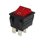 ΔΙΑΚΟΠΤΗΣ ROCKER ΜΕΓΑΛΟΣ 4P ΜΕ ΛΥΧΝΙΑ ΟΝ-OFF 22A/250V ΚΟΚΚΙΝΟΣ R4210 HNO