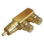 RCA ADAPTOR ΑΡΣΕΝΙΚΟ ΣΕ 2 RCA ΘΗΛΥΚΑ (F) ΕΠΙΧΡΥΣΟ RA3160G ULTIMAX