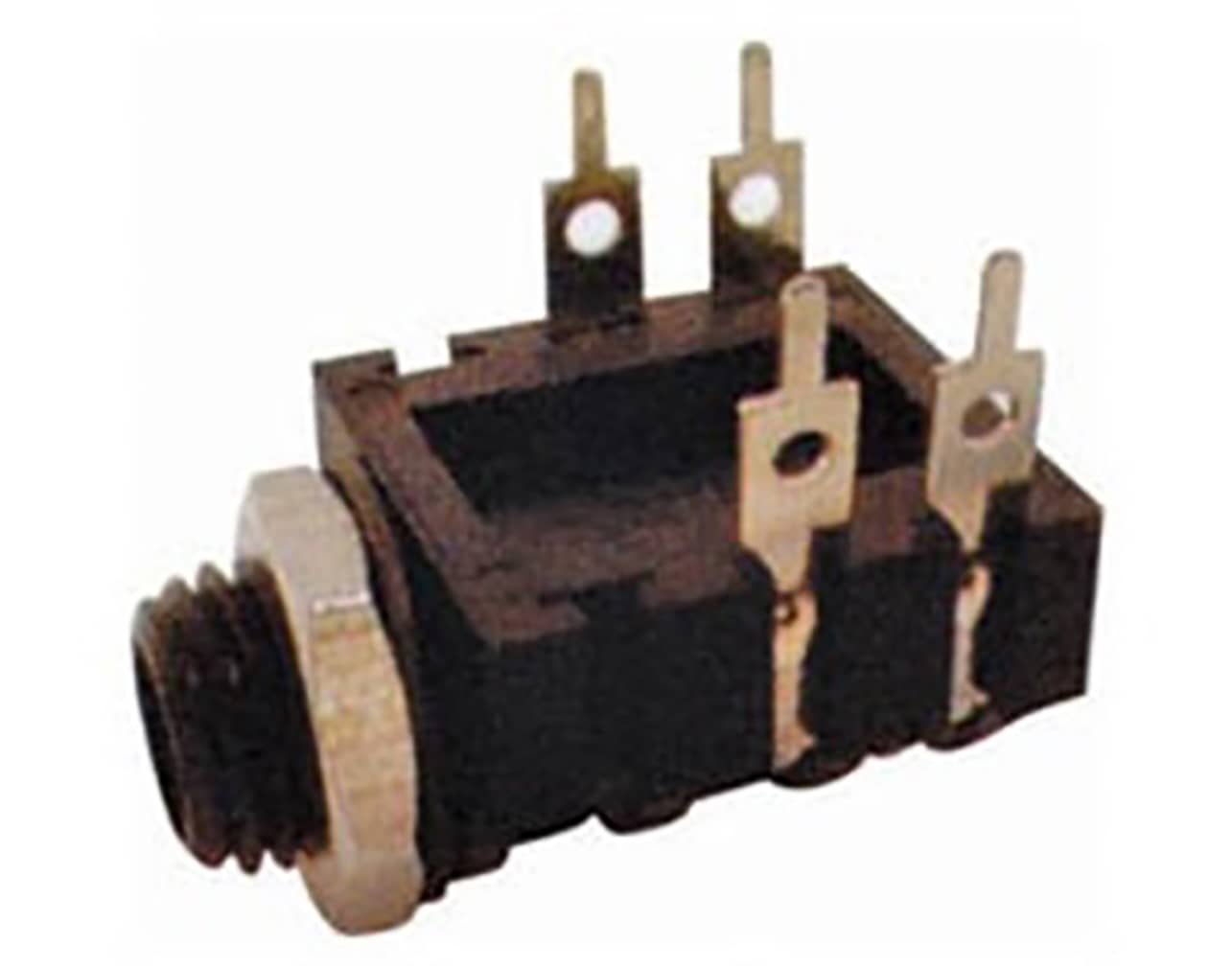 01.111.0057 JACK ΣΑΣΙ MONO 6.3mm² ΠΛΑΣΤΙΚΟ PCB (4P) CLOSED AJ1620PS ULTIMAX - Image 1