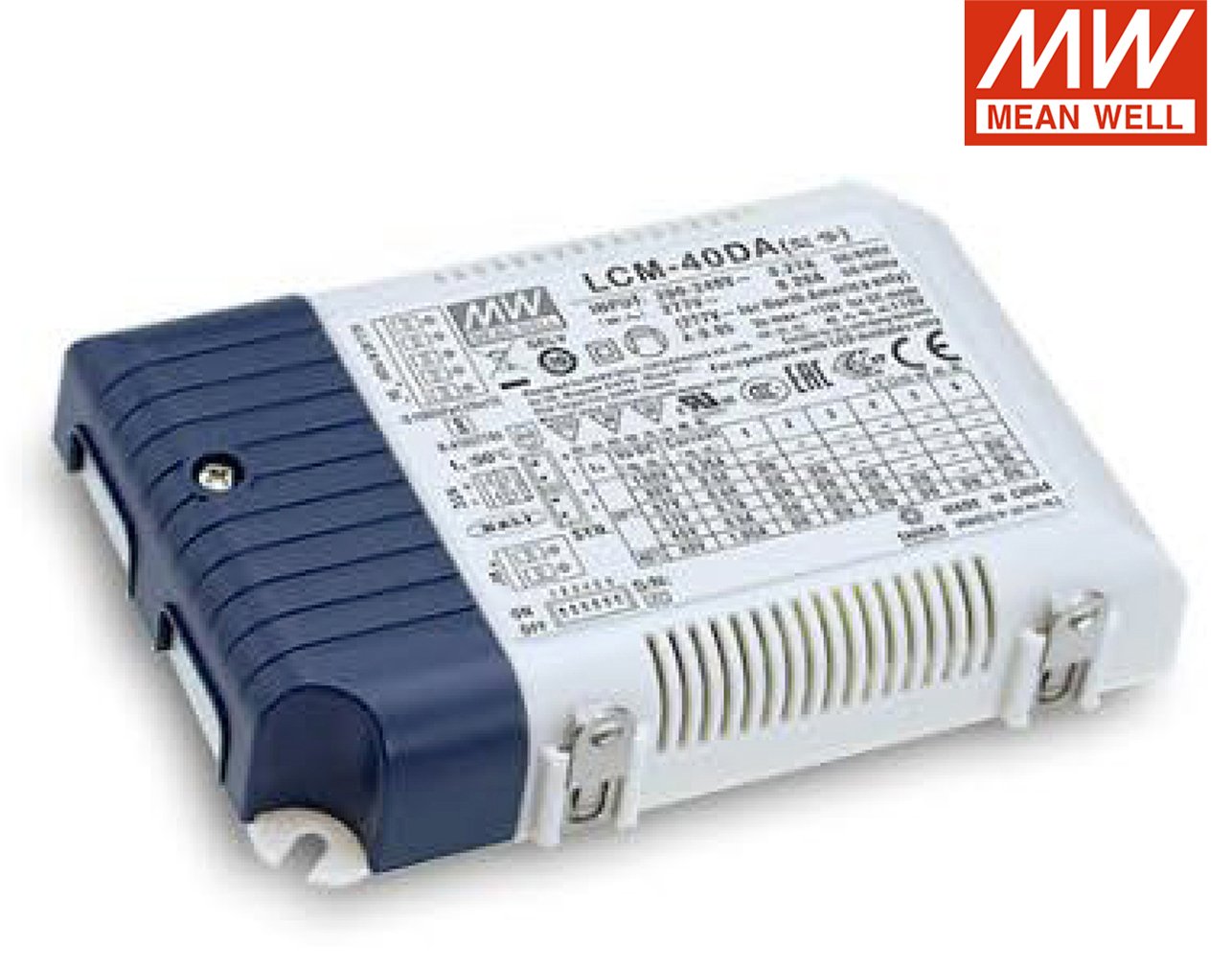 01.125.0186 ΤΡΟΦΟΔΟΤΙΚΟ LED 40W/350-1050mA PFC IP20 DALI PUSH BUTTON LCM-40DA MEAN WELL - Image 1