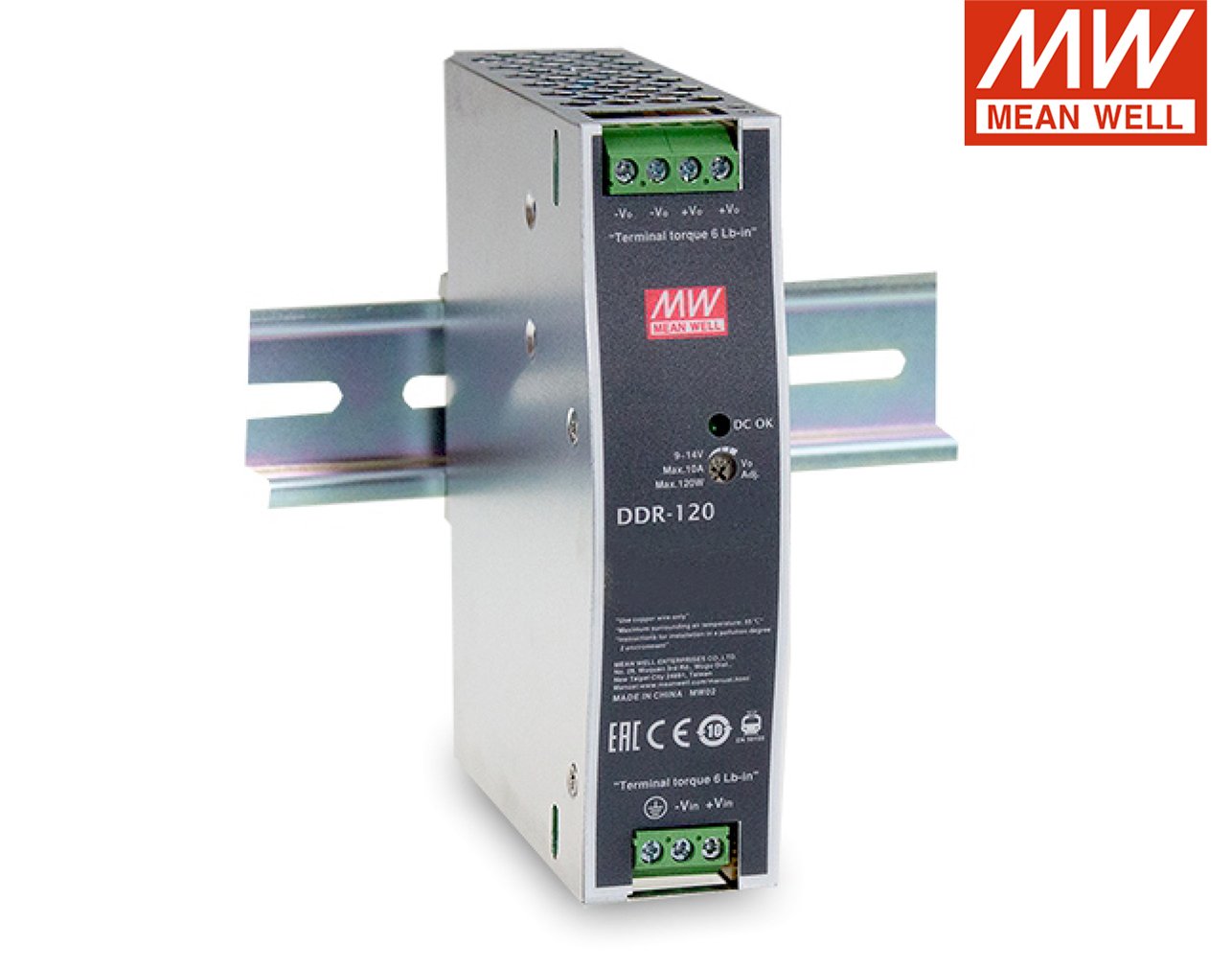01.133.0252 CONVERTER DC/DC ΡΑΓΑΣ 120W/16.8-33.6V/24V/5A DDR-120B-24 MEAN WELL - Image 1