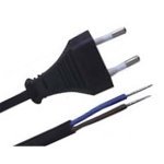 ΚΑΛΩΔΙΟ ΤΡΟΦΟΔΟΣΙΑΣ 2X0.5mm² 1.5m ΔΙΠΟΛΙΚΟ ΜΑΥΡΟ YUN