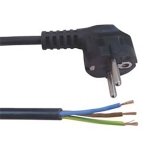 ΚΑΛΩΔΙΟ ΤΡΟΦΟΔΟΣΙΑΣ 3X1.5mm² 2m RUBBER ΣΟΥΚΟ ΓΩΝΙΑ ΜΑΥΡΟ YUN