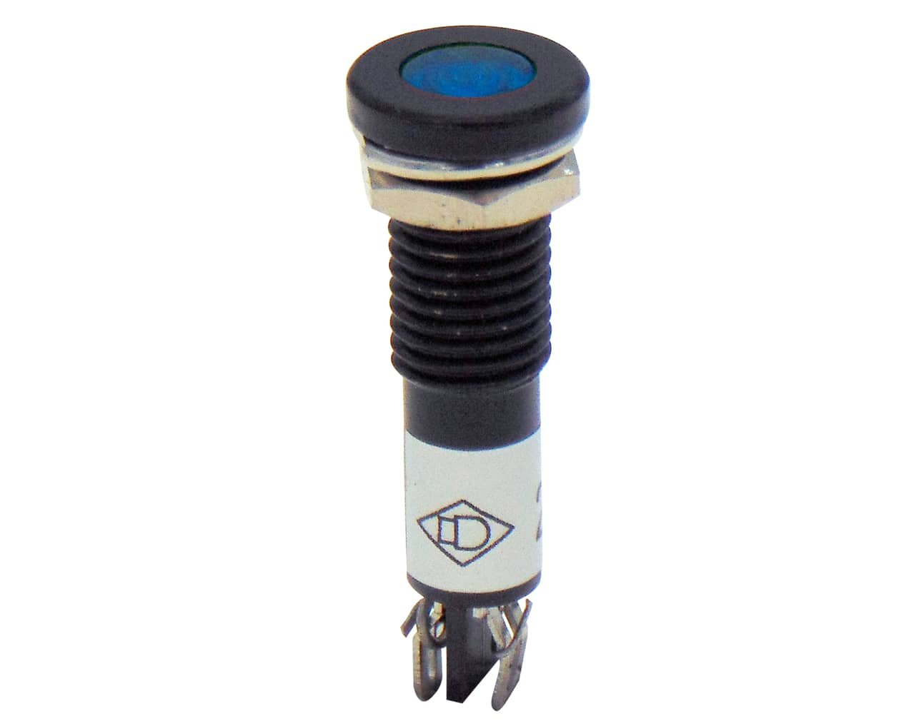 02.011.0151 ΛΥΧΝΙΑ ΕΝΔΕΙΚΤΙΚΗ LED Φ10 24VAC/DC ΜΠΛΕ ΜΕ FASTON AD22C-10D XND - Image 1