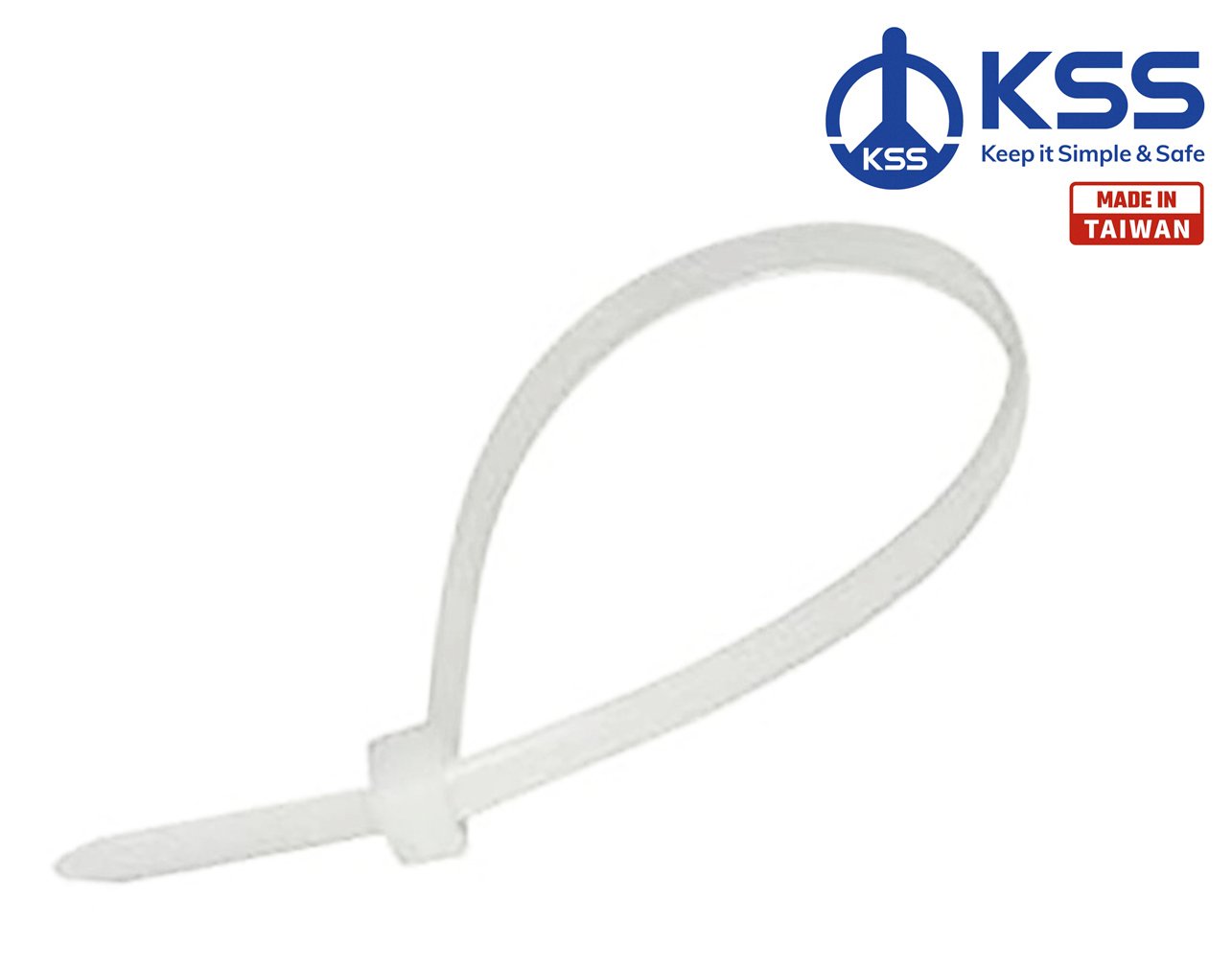 02.012.0063 ΔΕΜΑΤΙΚΑ ΚΑΛΩΔΙΩΝ 4.8X190mm ΛΕΥΚΑ CV190 KSS - Image 1