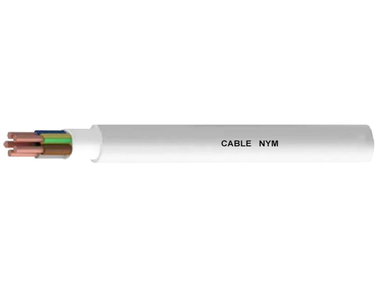 02.026.0509 ΚΑΛΩΔΙΟ ΗΛΕΚΤΡΟΛΟΓΙΚΟ NYM-J-re 3X1.5mm² ΛΕΥΚΟ DRUM 0.5km TOP - Image 1