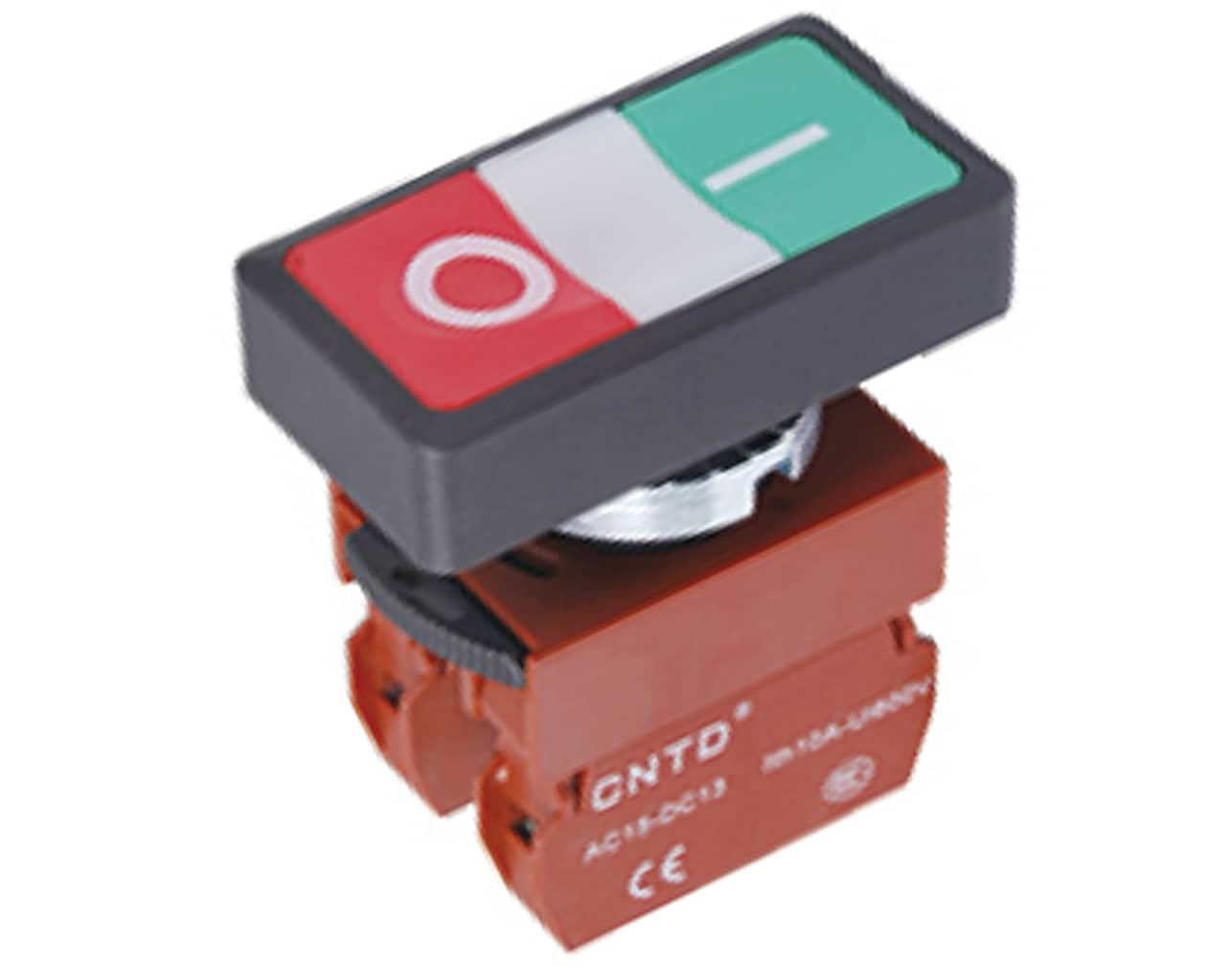 03.002.0044 ΜΠΟΥΤΟΝ ΧΩΝΕΥΤΟ START-STOP Φ22 1NO+1NC ΜΕ ΛΥΧΝΙΑ 230VAC ΛΕΥΚΗ C2PID-W CNTD - Image 1