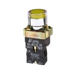 ΜΠΟΥΤΟΝ ΧΩΝΕΥΤΟ Φ22 1NO ΜΕ LED ΚΙΤΡΙΝΟ BW3561 KND
