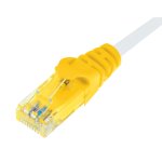 PATCH CORD CAT5e UTP 1.5m ΛΕΥΚΟ ΜΕ ΚΙΤΡΙΝΕΣ ΕΠΑΦΕΣ DATA OWI