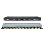 PATCH PANEL CAT5e FTP 24P 19" 1U ΜΕ ΟΔΗΓΟ ΚΑΛΩΔΙΩΝ SAFEWELL