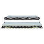 PATCH PANEL CAT6 FTP 24P 19" 1U ΜΕ ΟΔΗΓΟ ΚΑΛΩΔΙΩΝ SAFEWELL