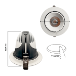 Οροφής Led Κινητό Χωνευτό philips driver & bridgelux chip 25W CCT - Image 2