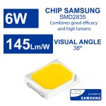 GU10 Led samsung chip 6W 5700K 38° - Image 2