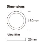 Οροφής Led Εξωτερικό Στρόγγυλο  osram chip 15W 4CCT UGR19 - Image 3