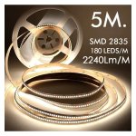 Ταινία Led 24V DC Bridgelux smd 16W/m 4000K 180Led/m - Image 2