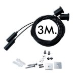 Pendant Kit Ανάρτησης Ράγας Led 1 κυκλώματος 3m Black