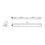 Waterproof Fixture IP65 for 2 LED TUBES – 60cm - Image 3
