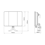 Προβολέας Led Full Screen 50W 6500K PIR Motion & Day Night - Image 2