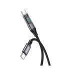 KSC-1028 ΚΑΛΩΔΙΟ TYPE C -TYPE C 60W ΜΕ ΨΗΦΙΑΚΗ ΕΝΔΕΙΞΗ