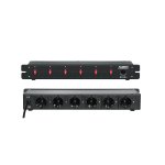 M-110-1 ΠΟΛΥΠΡΙΖΟ RACK 19'' 1U 6 ΘΕΣΕΩΝ ΜΕ ΠΡΟΣΤΑΣΙΑ