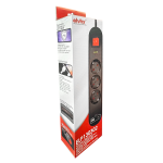 ELP130302 | ELP130302 | ΠΟΛ/ΖO 3Θ ΠΡΟΣΤΑΣΙΑΣ ΥΠΕΡΤΑΣΕΩΝmax3680W+ΔΙΑΚ.+USB+ΚΑΛ.1mt IP20 ΜΑΥΡΟ ELVHX - Image 2