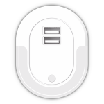 EL130801 | EL130801 | LED Night Light Sensor+2xUSB 5V 2.1A|0.5W|3000k|12lm|{enjoysimplicity}™ ELVHX
