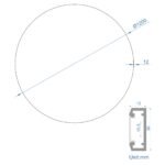 Κύκλος αλουμινίου 1200mm με κάλυμμα οπάλ (φωτισμός εξωτερικά) - Image 3