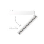 InLight Φωτιστικό LED 12W 3CCT για Ultra-Thin μαγνητική ράγα σε λευκή απόχρωση (by tuya and zigbee) D:23cmX8cm (T04805-WH) - Image 2