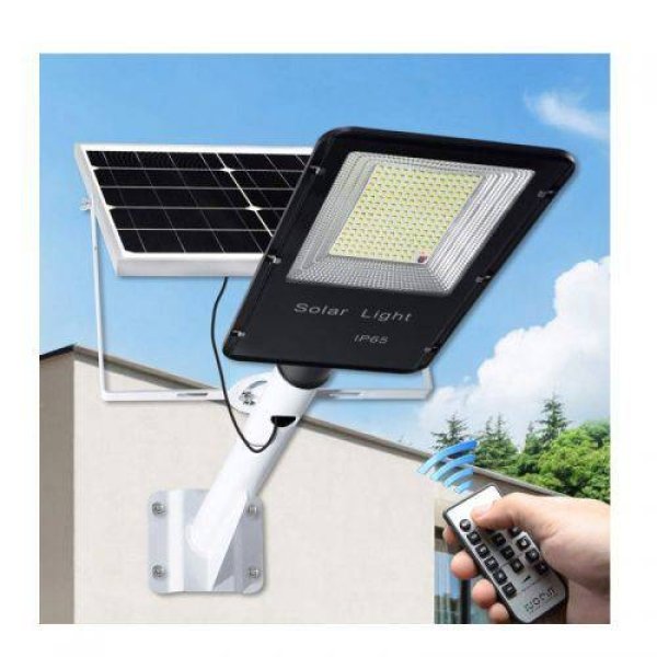 Ηλιακό Φωτιστικό Led 200W Εξωτερικού Χώρου με Τηλεχειριστήριο και Αισθητήρα Φωτός 21536-01600-05