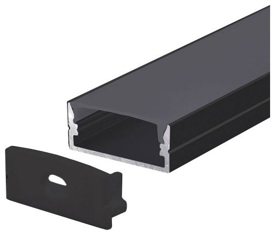 2876 V-TAC Προφίλ αλουμινίου για ταινίες LED 2000 x 23.5 x 10mm μαύρο 2876 - Image 1