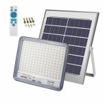 Led Αδιάβροχος Ηλιακός Προβολέας 200W 9000LM με Πάνελ και Τηλεχειριστήριο Jortan JT-BS200W