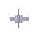 19520 | 19520 | ΣΥΝΔΕΤΗΡΑΣ Τ/Α 75x75: ΤΑΙΝΙΑ 40x5/ΑΓΩΓΟ Φ8-12|3ΠΛΑΚΕΣ|Ss ELVHX - Image 2
