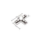 InLight Σύνδεσμος Τ Μαύρος Μονοφασικής Ράγας (TC1-030-BL) - Image 2