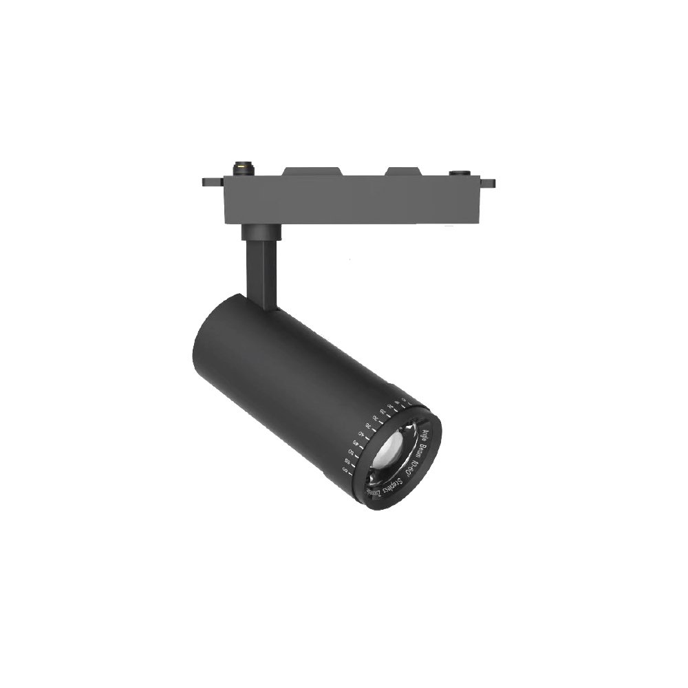 68 InLight Σποτ τριφασικής ράγας LED 30W 3CCT με επιλογή εναλλαγής μοιρών σε μαύρη απόχρωση D:6.8cmX15,7cm ( T3-06400-Black) - Image 1