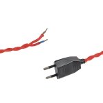 GLOBOSTAR® WHIP 77675 Μοντέρνο DIY Πλεκτό Καλώδιο με Διακόπτη On/Off AC 220-240V IP20 - Κόκκινο & Μαύρο - Μ150 x Π2.7 x Υ1.9cm - Image 2