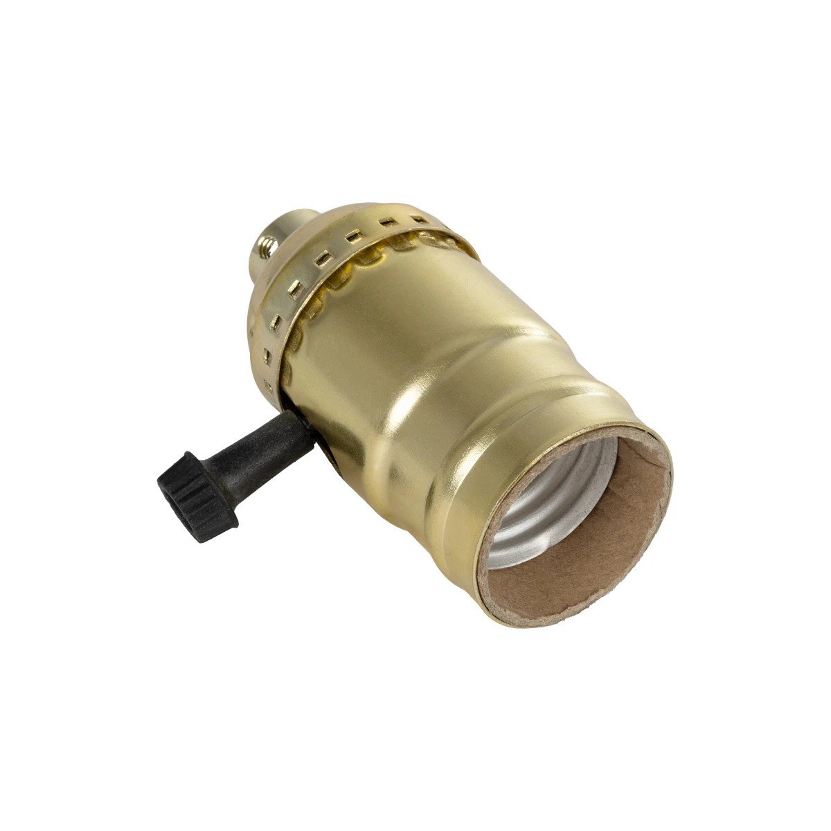 78966_1 GLOBOSTAR® LAMPHOLDER 78966 Ντουί E27 με Διακόπτη On/Off IP20 Χρυσό - Μ5.5 x Π3.6 x Υ7cm - Image 1