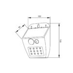 it-Lighting Meribel LED 2W 3000K  Solar Outdoor Wall Lamp Black D:130x10x50mm (80207011S) - Image 2