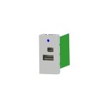 ΠΡΙΖΑ ΜΟΝΗ ΜΕ USB-TYPE C 5V 2X2,2A EUROLAMP