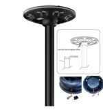 Ηλιακό LED με φανοστάτη δρόμου 3m - κήπου - ABS - 4000K + τηλεχειριστήριο - Image 2