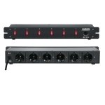 M-110-1 ΠΟΛΥΠΡΙΖΟ RACK 19'' 1U 6 ΘΕΣΕΩΝ ΜΕ ΠΡΟΣΤΑΣΙΑ - Image 2