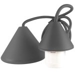 EL329202 | EL329202 | ΣΕΤ PVC V+V ΡΟΖΕΤΑ ΜΕ ΚΑΛΩΔΙΟ 1mt 2x0.75mm² & NTOYI E27 MAYΡΟ ELVHX