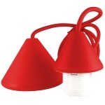 EL329205 | EL329205 | ΣΕΤ PVC V+V ΡΟΖΕΤΑ ΜΕ ΚΑΛΩΔΙΟ 1mt 2x0.75mm² & NTOYI E27 ΚΟΚΚΙΝΟ ELVHX