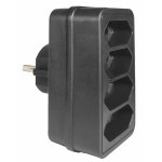 ELP31402 | ELP31402 | ΑΝΤΑΠΤOΡΑΣ SCHUKO → 4Θ ΙΙ x16A max:2300W IP20 ΜΑΥΡΟ ELVHX