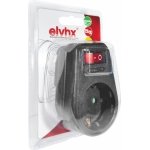 ELP32102 | ELP32102 | ΑΝΤΑΠΤOΡΑΣ ΜΕ ΔΙΑΚ. SCHUKO → 1Θ SCHUKO max:3680W IP20 ΜΑΥΡΟ ELVHX - Image 2