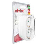 ELP33201 | ELP33201 | ΑΝΤΑΠΤOΡΑΣ SCHUKO → 2Θ SCHUKO x16A max:3680W IP20 ΛΕΥΚΟ ELVHX - Image 2